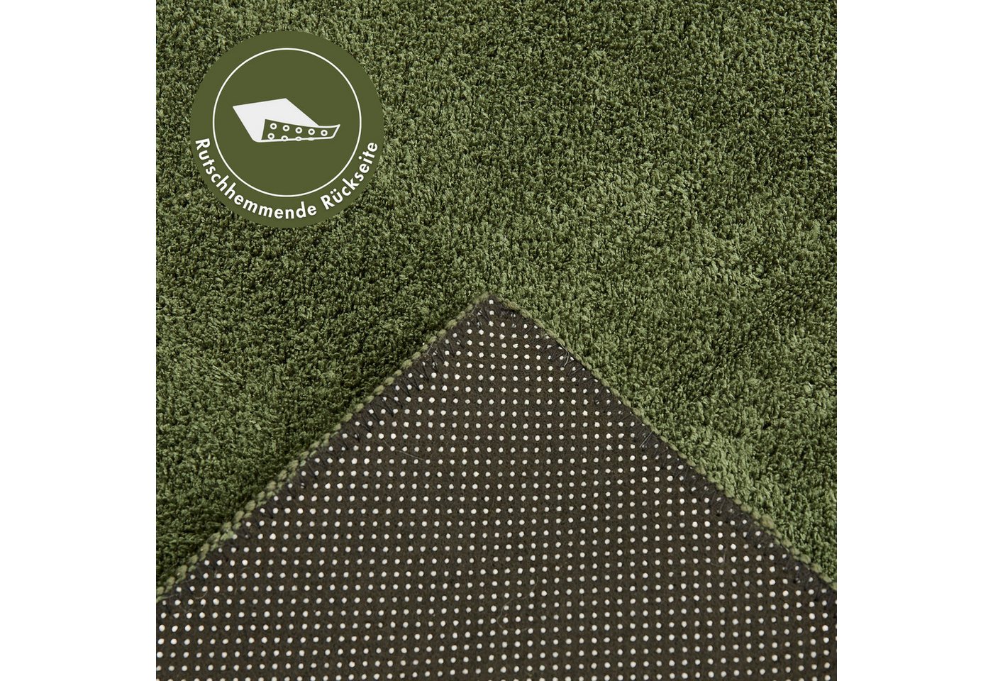 Andiamo Teppich Arezzo, rechteckig, Höhe: 16 mm, Uni Farben, weicher Flor, waschbar, ideal im Wohnzimmer & Schlafzimmer – Bild 4 von 5