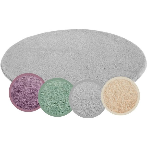 Andiamo Teppich Arezzo, rund, Höhe: 16 mm, Uni Farben, weicher Flor, waschbar, ideal im Wohnzimmer & Schlafzimmer