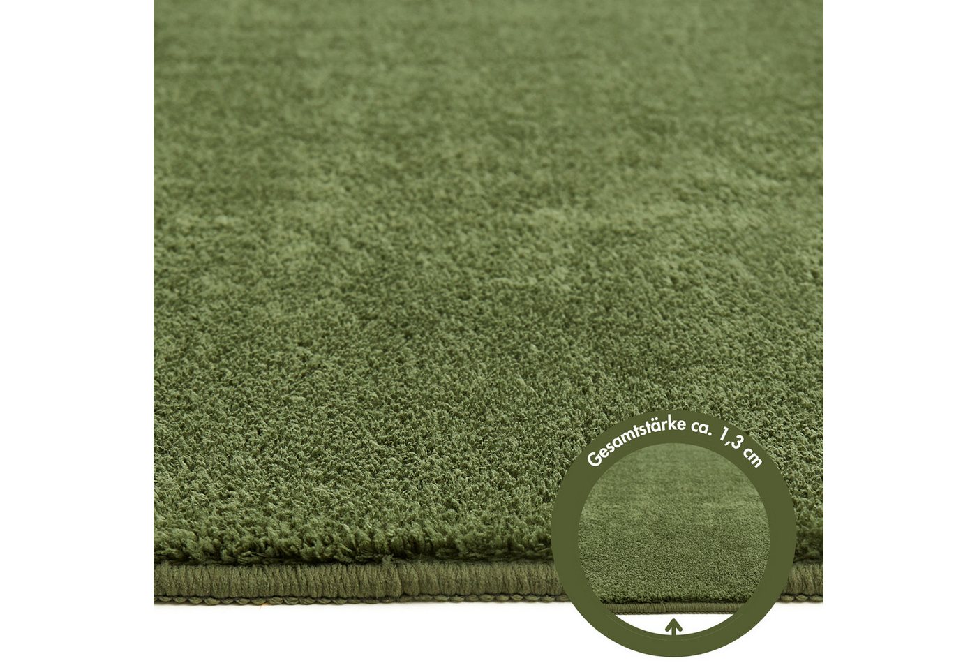 Andiamo Teppich Arezzo, rechteckig, Höhe: 16 mm, Uni Farben, weicher Flor, waschbar, ideal im Wohnzimmer & Schlafzimmer – Bild 5 von 5