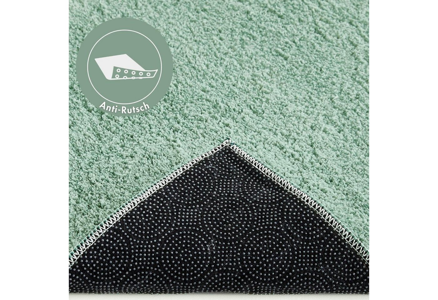 Andiamo Teppich Arezzo, rechteckig, Höhe: 16 mm, Uni Farben, weicher Flor, waschbar, ideal im Wohnzimmer & Schlafzimmer – Bild 4 von 5