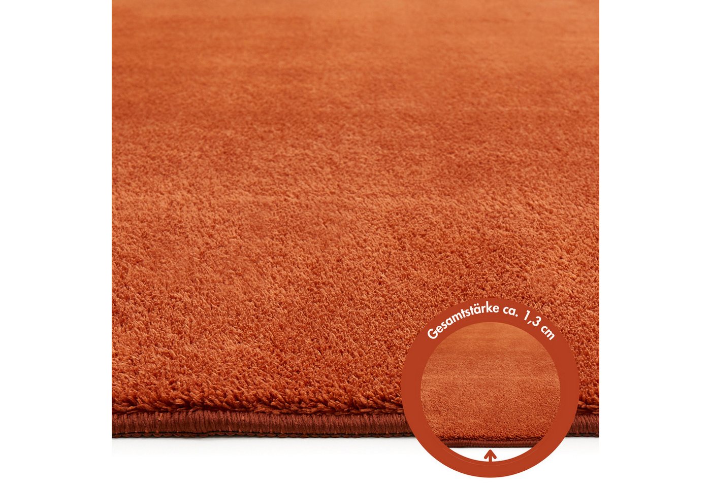 Andiamo Teppich Arezzo, rechteckig, Höhe: 16 mm, Uni Farben, weicher Flor, waschbar, ideal im Wohnzimmer & Schlafzimmer – Bild 5 von 5