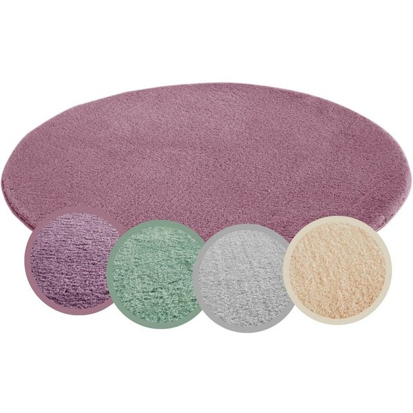 Andiamo Teppich Arezzo, rund, Höhe: 16 mm, Uni Farben, weicher Flor, waschbar, ideal im Wohnzimmer & Schlafzimmer