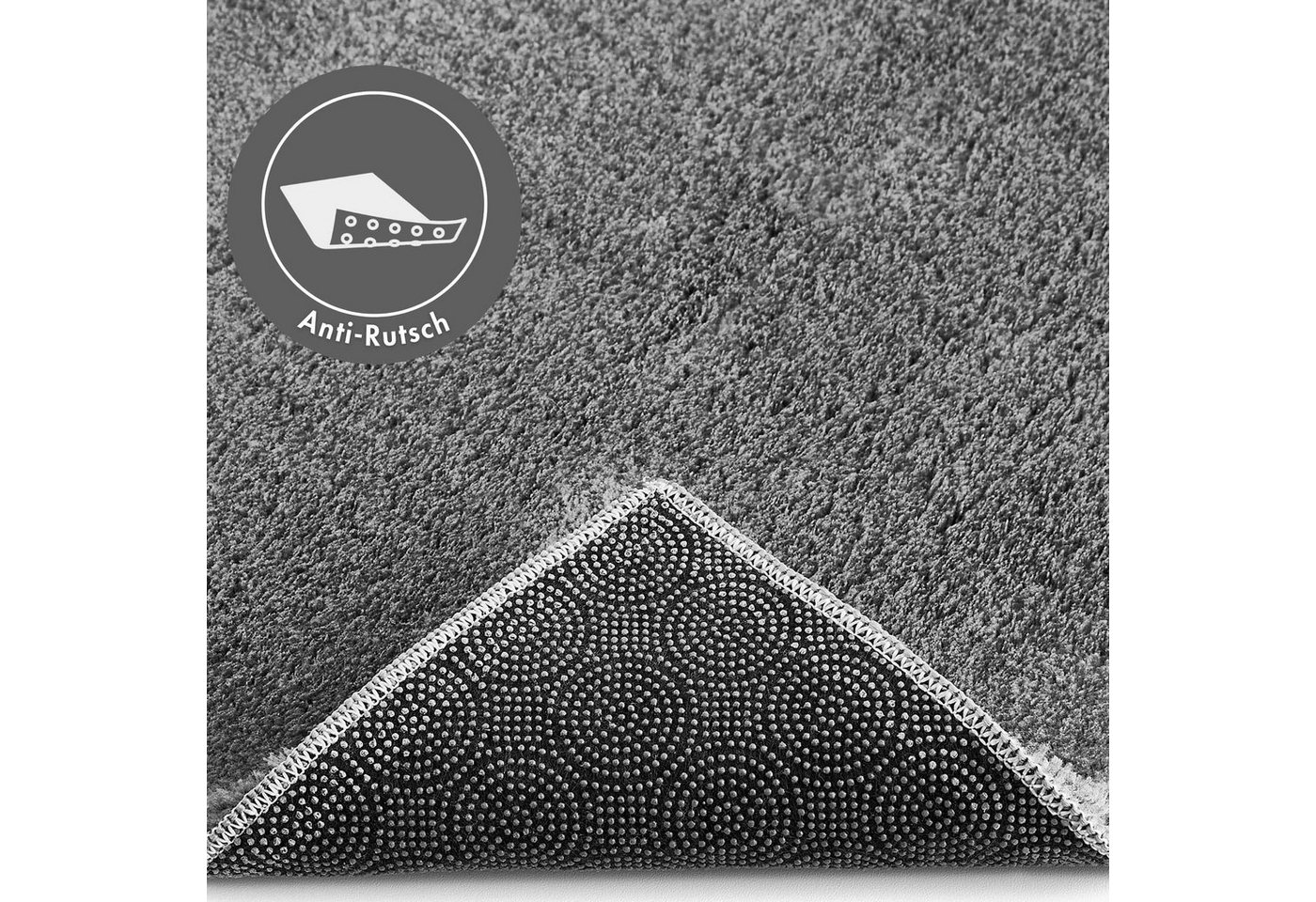 Andiamo Teppich Arezzo, rechteckig, Höhe: 16 mm, Uni Farben, weicher Flor, waschbar, ideal im Wohnzimmer & Schlafzimmer – Bild 4 von 5