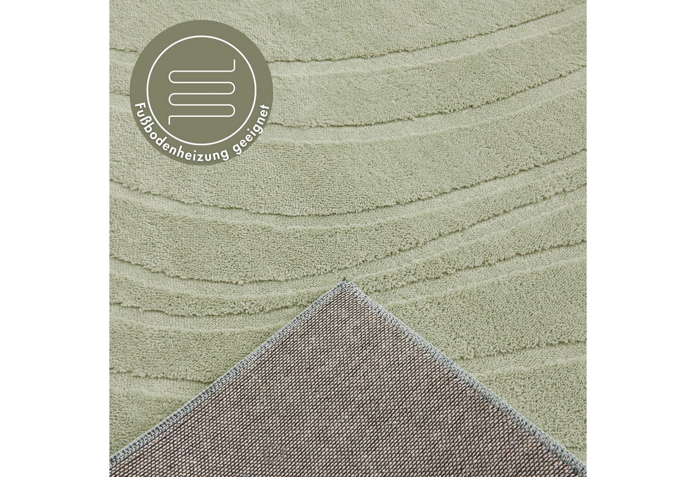 Andiamo Teppich Dale, rechteckig, Höhe: 10 mm, Uni Farben, Hoch-Tief-Struktur, Carving-Effekt, Wohnzimmer – Bild 4 von 5