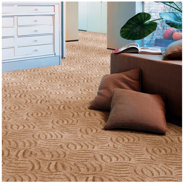 Andiamo Teppichboden Emmy, Strukturschlinge, Gesamthöhe ca. 9 mm, Luxusklasse LC1, rechteckig, Breite 200, 300, 400 oder 500 cm, Hoch-Tief Effekt, strapazierfäh
