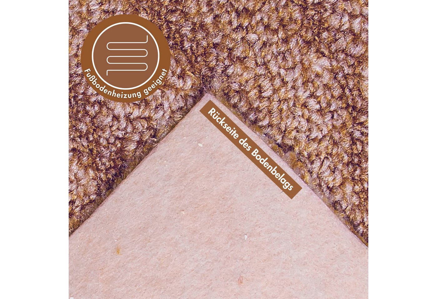 Andiamo Teppichboden Emmy, Strukturschlinge, Gesamthöhe ca. 9 mm, Luxusklasse LC1, rechteckig, Breite 200, 300, 400 oder 500 cm, Hoch-Tief Effekt, strapazierfäh – Bild 3 von 5