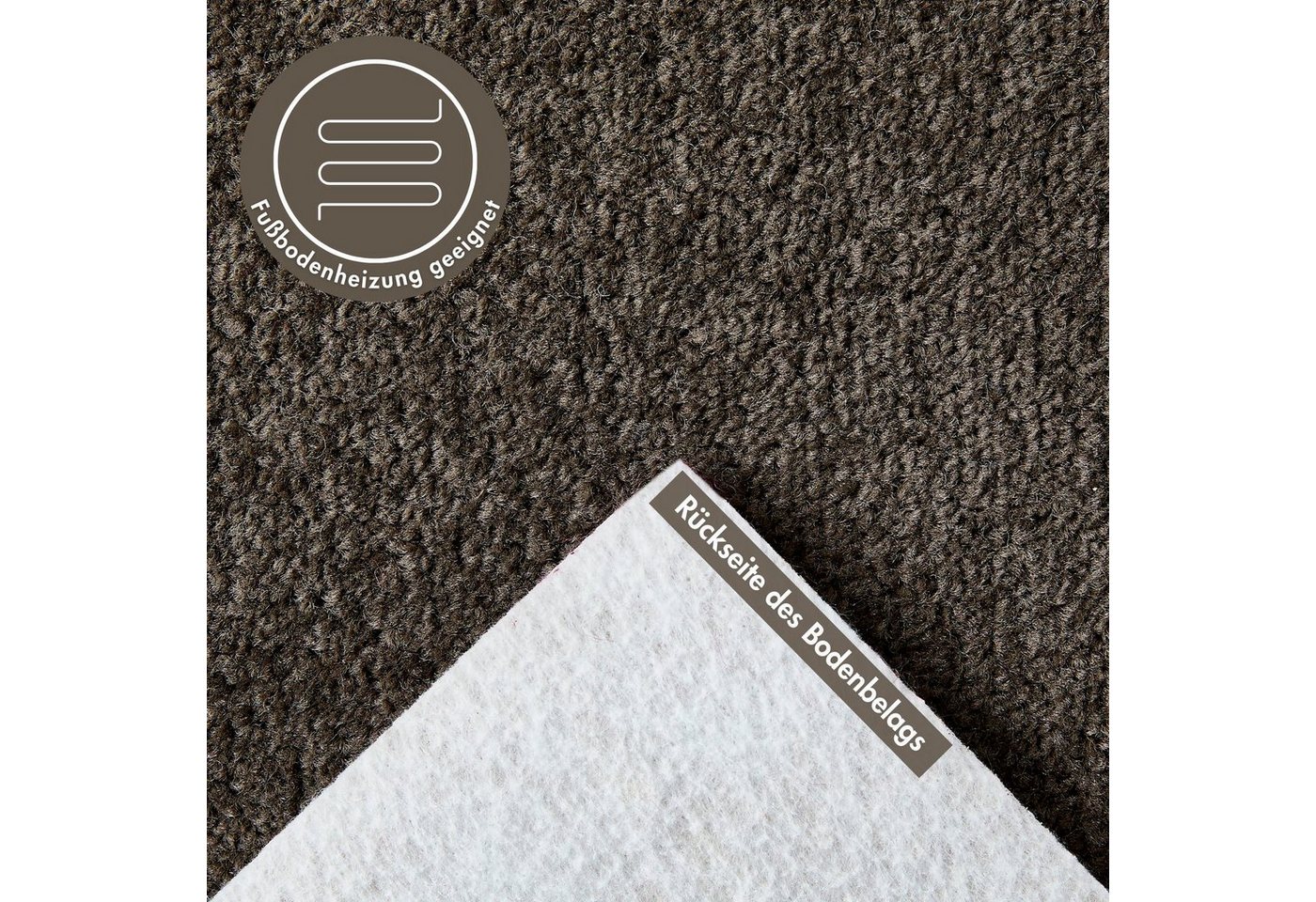 Andiamo Teppichboden Ines, Kräuselvelours, Gesamthöhe ca. 8,5 mm, Luxusklasse LC2, rechteckig, Uni Farben, Breite 400 cm, strapazierfähig & pflegeleicht – Bild 2 von 5