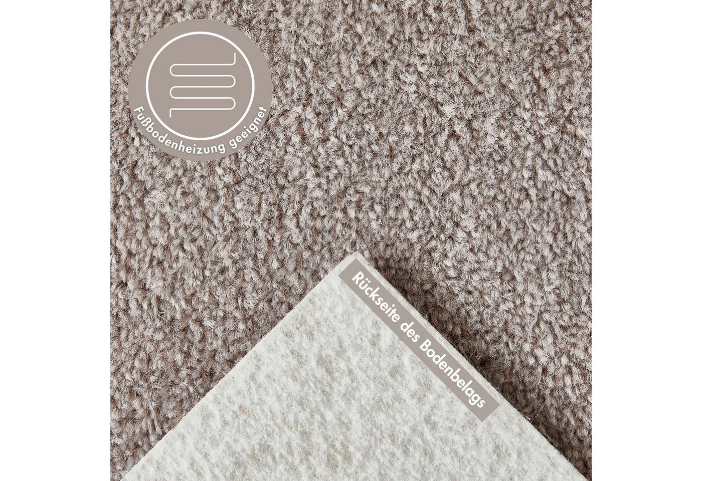 Andiamo Teppichboden Ines, Kräuselvelours, Gesamthöhe ca. 8,5 mm, Luxusklasse LC2, rechteckig, Uni Farben, Breite 400 cm, strapazierfähig & pflegeleicht – Bild 2 von 5