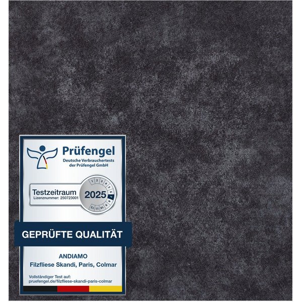 Andiamo Teppichfliese Colmar Nadelfilz, Gesamthöhe ca. 4 mm, quadratisch, 40x40 cm, selbstklebend, robust & strapazierfähig, 25 Stück (4 qm)
