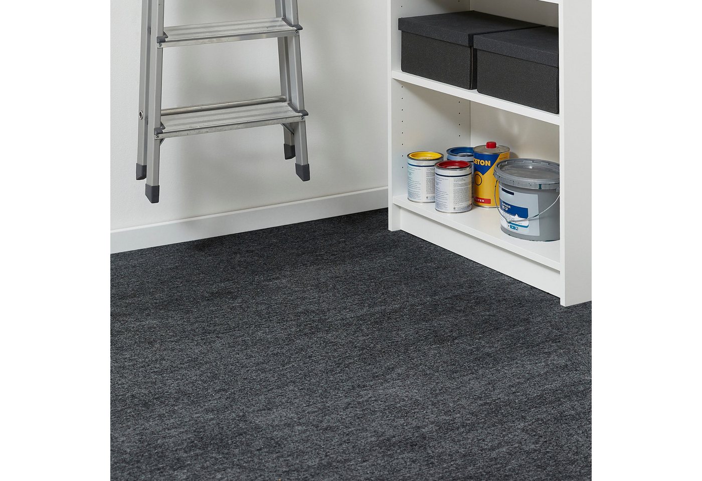 Andiamo Teppichfliese Skandi, selbstklebend, Gesamthöhe ca. 4 mm, rechteckig, 40x40 cm, 25 Stück (4 qm), 50 Stück (8 qm) oder 100 Stück (16 qm) – Bild 2 von 5