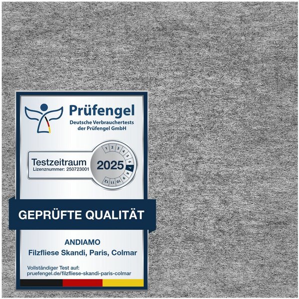 Andiamo Teppichfliese Skandi, selbstklebend, Gesamthöhe ca. 4 mm, rechteckig, 40x40 cm, 25 Stück (4 qm), 50 Stück (8 qm) oder 100 Stück (16 qm)