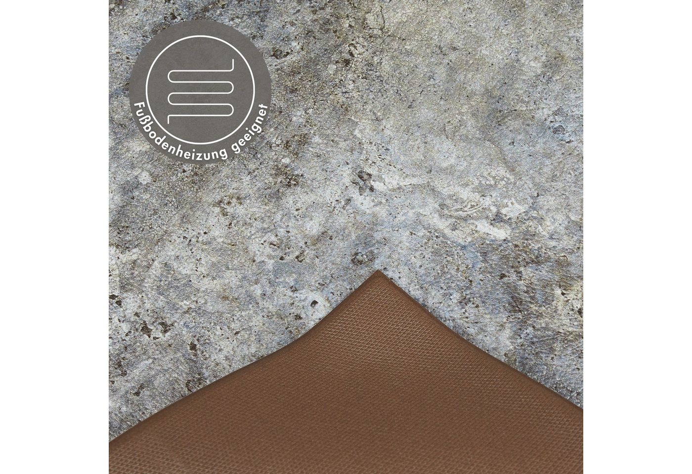 Andiamo Vinylteppich Marrakesch, rechteckig, Höhe: 3,5 mm, abwischbar, rutschhemmend, Fliesen oder Beton Design, auch als Läufer – Bild 4 von 5