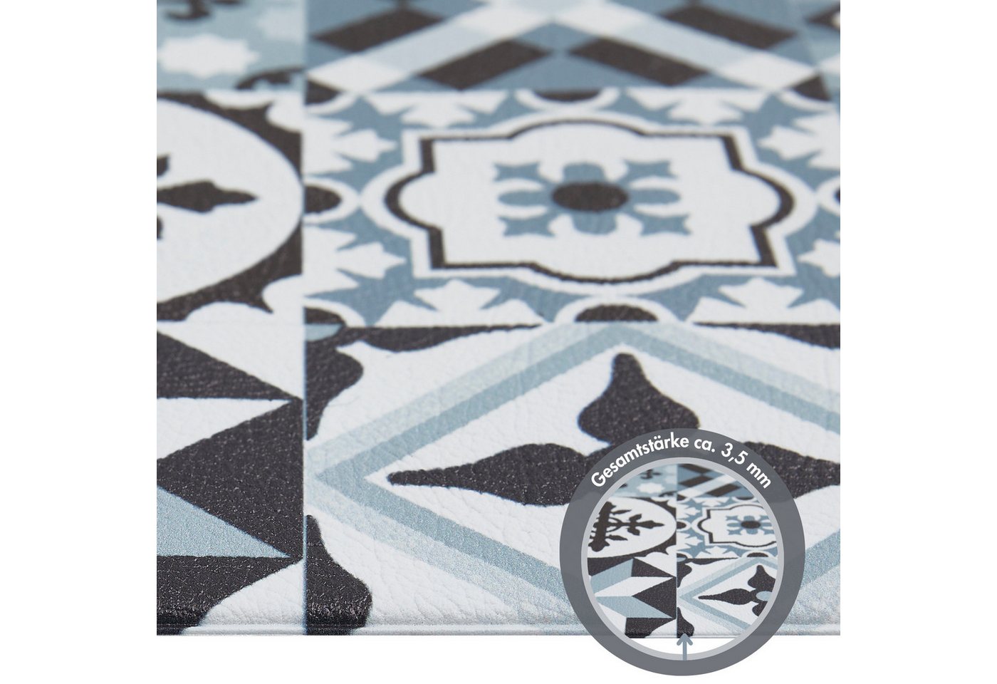 Andiamo Vinylteppich Marrakesch, rechteckig, Höhe: 3,5 mm, abwischbar, rutschhemmend, Fliesen oder Beton Design, auch als Läufer – Bild 3 von 5