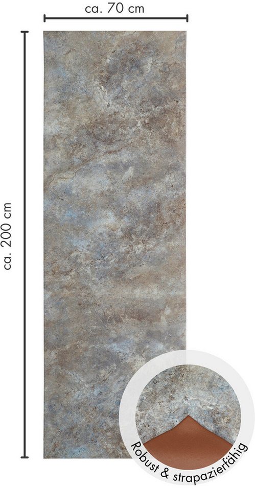 Andiamo Vinylteppich Marrakesch, rechteckig, Höhe: 3,5 mm, abwischbar, rutschhemmend, Fliesen oder Beton Design, auch als Läufer – Bild 2 von 5