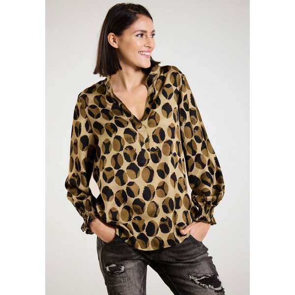 Andijamo-Fashion Schlupfbluse WILD DOT moderner Dot Print mit lässigem Schnitt
