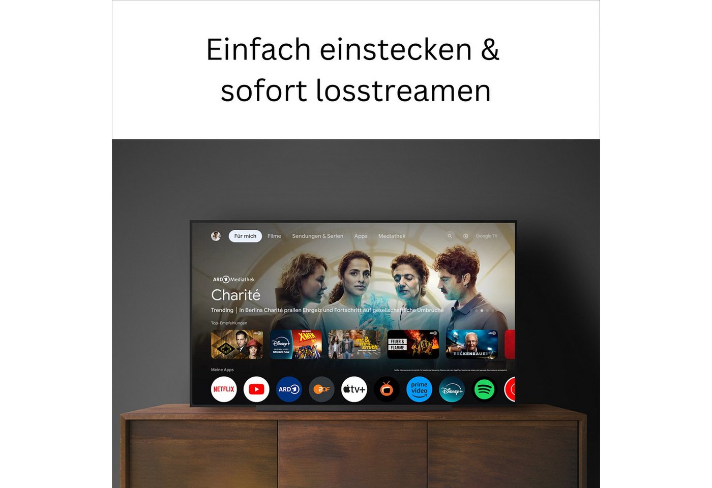 Android Streaming-Box GD2 4K Heimkino Mediaplayer (Google TV, LAN, USB), Smartes Upgrade mit Dolby Atmos, AV1 & Chromecast – Bild 2 von 5