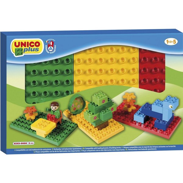 Androni Bausteine Basis Platten 3 Stück Konstruktions-Spielset