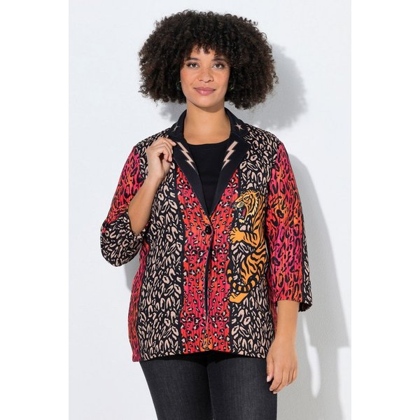 Angel of Style Blusenblazer Blazer Basic Passform Scuba Animal Tiger-Motiv