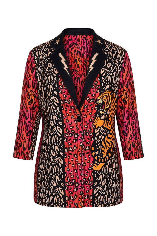 Angel of Style Blusenblazer Blazer Basic Passform Scuba Animal Tiger-Motiv – Bild 2 von 3