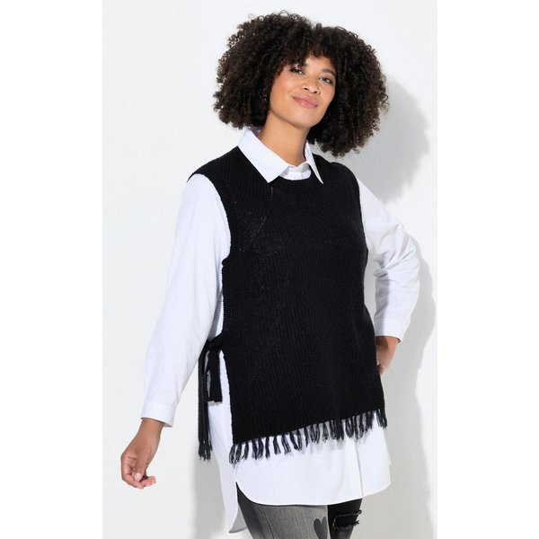 Angel of Style Pullunder Pullunder bequeme Passform seitlich mit Bindeband