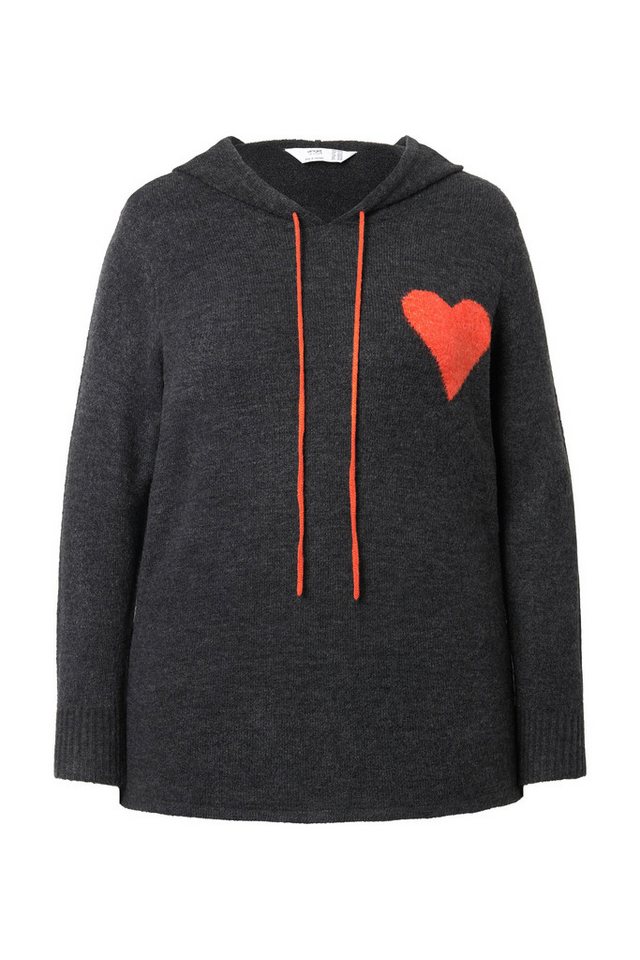 Angel of Style Strickpullover Kapuzen-Pullover Straight Fit kleines Herz – Bild 2 von 3