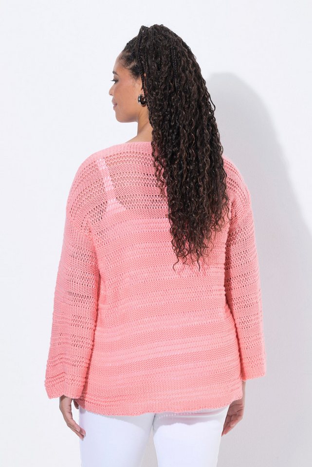 Angel of Style Strickpullover Pullover Boxy Fit Lochstrick Langarm – Bild 3 von 3