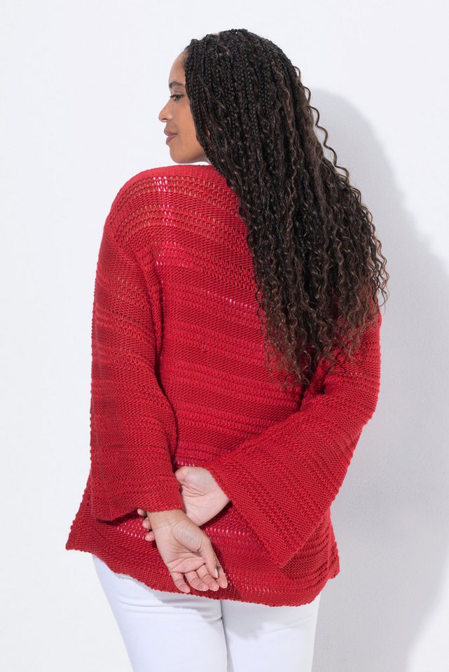 Angel of Style Strickpullover Pullover Boxy Fit Lochstrick Langarm – Bild 3 von 3