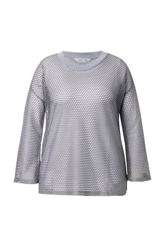 Angel of Style Strickpullover Pullover Lochstrick Metallic-Effekt – Bild 2 von 3