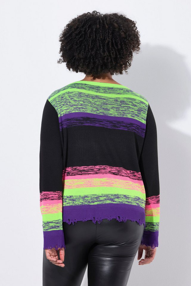 Angel of Style Strickpullover Pullover Straight Fit Farbverlauf destroyed Saum – Bild 3 von 3