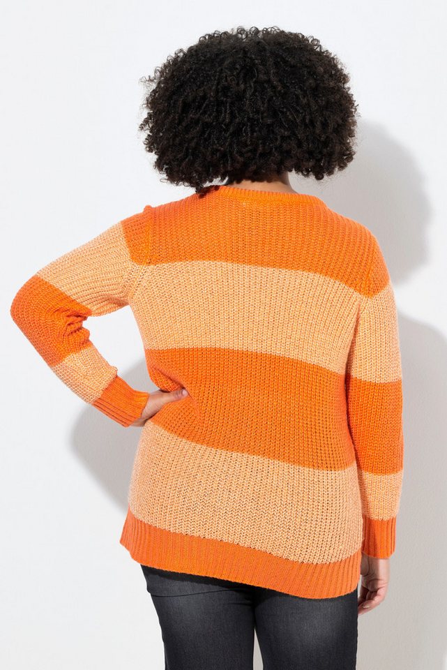 Angel of Style Strickpullover Pullover Straight Fit Blockstreifen Pailletten – Bild 3 von 3