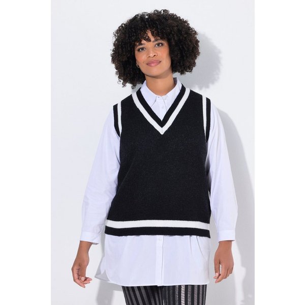 Angel of Style Strickpullover Pullunder Loose Fit Leo-Totenkopf
