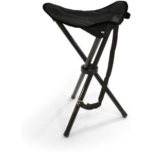 BasicNature Angelhocker BasicNature Dreibeinhocker Travelchair Schwarz – Campinghocker