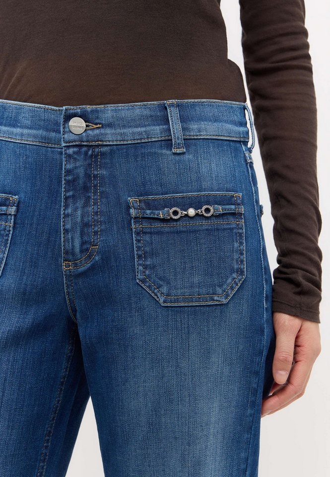 ANGELS Gerade Jeans LIZ GLORY Wide Leg, mit Schmuckelementen an den Vordertaschen – Bild 3 von 5