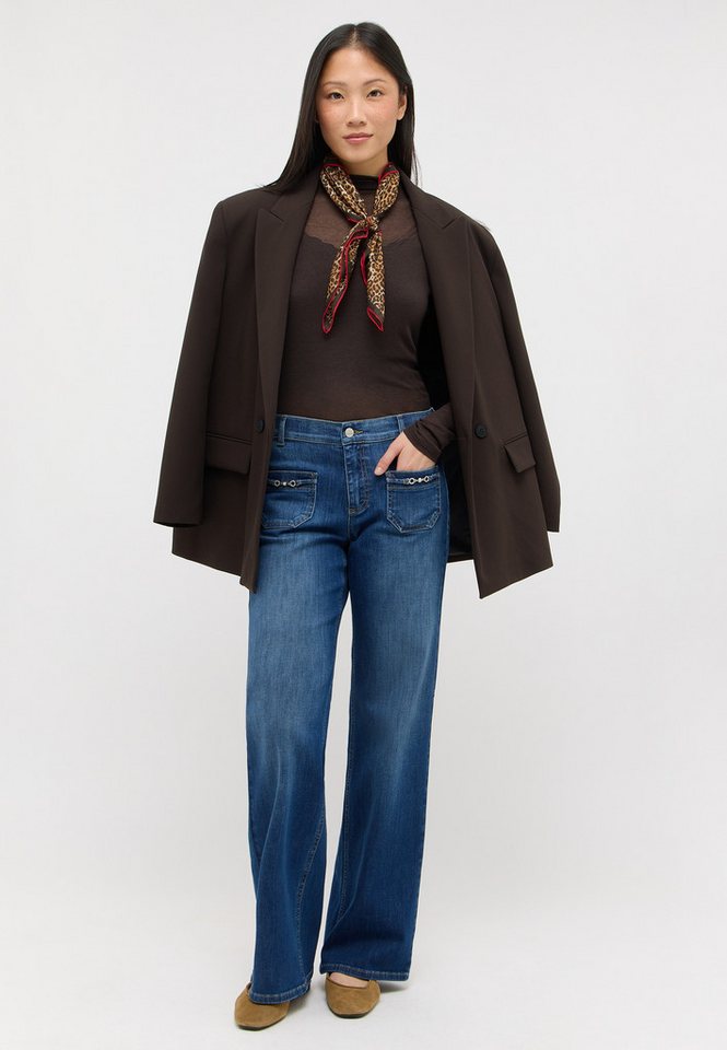 ANGELS Gerade Jeans LIZ GLORY Wide Leg, mit Schmuckelementen an den Vordertaschen – Bild 4 von 5