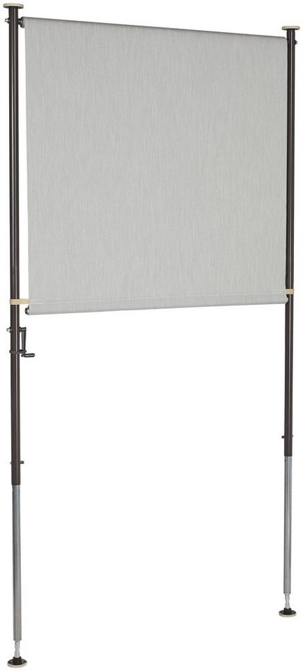 Angerer Freizeitmöbel Klemm-Senkrechtmarkise granitgrau, BxH: 120x225 cm – Bild 3 von 5