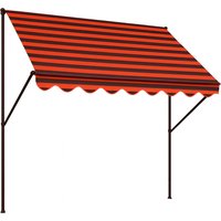 ANGERER Klemmmarkise (bran-orange gestreift, 300 cm breit)