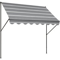 ANGERER Klemmmarkise (grau-creme gestreift, 150 cm breit)