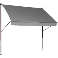 ANGERER Klemmmarkise (Hellgrau, 400 cm breit)