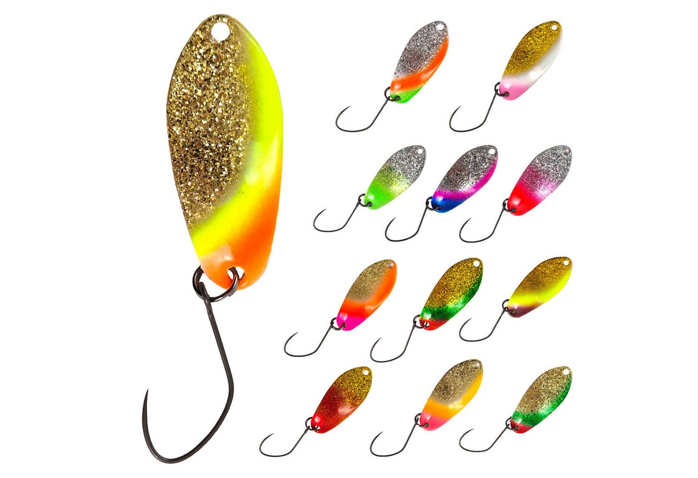 Anglerz System Kunstköder Angler'z System Dohna Spoon Forellen Blinker Glitter, (1-St) – Bild 5 von 5
