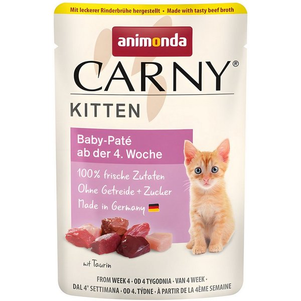 Animonda Carny Kitten Baby-Paté 85 g - 12 Stück, Nassfutter für: Katze
