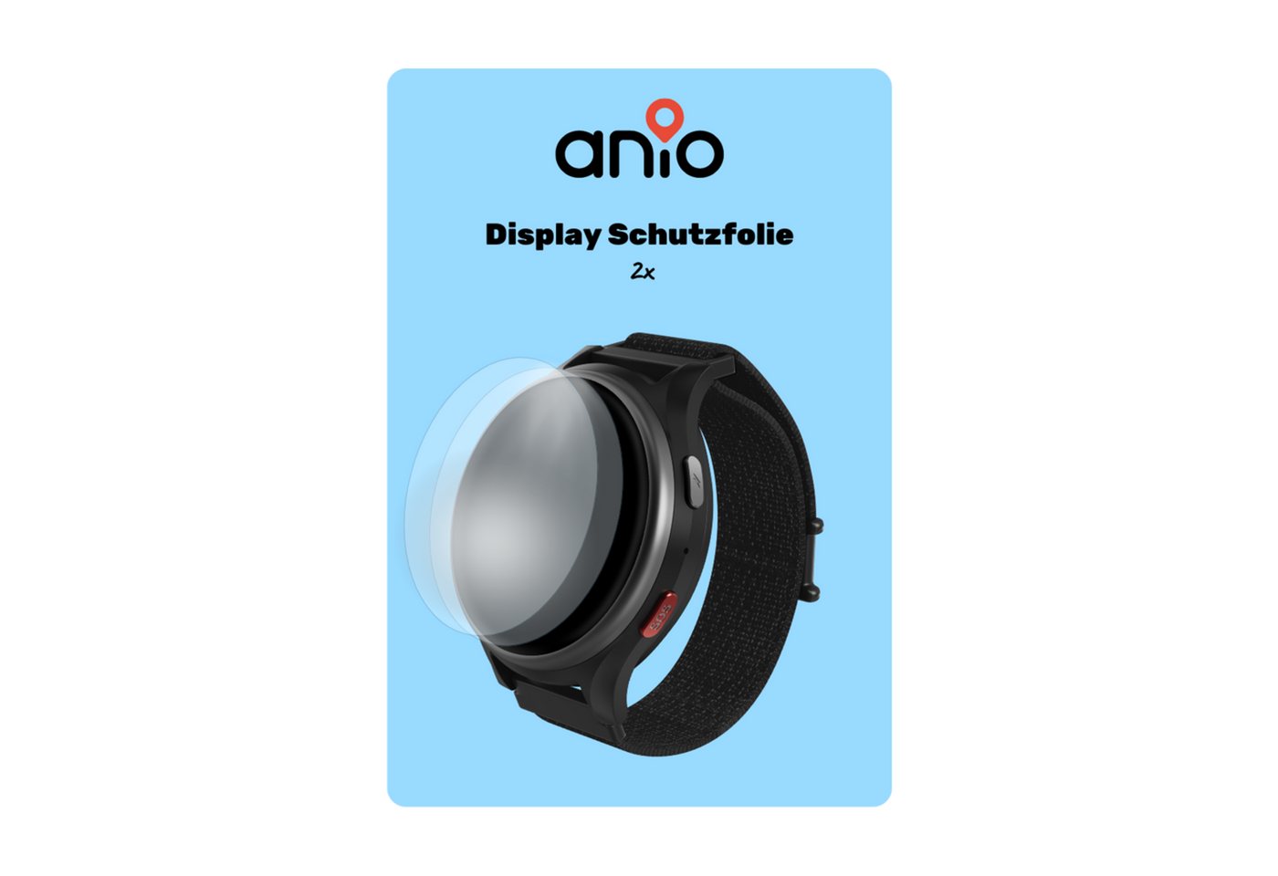 ANIO Smartwatch-Hülle Displayschutzfolie, Ersatzschutzfolie, Screen Protector Anio 6 – Bild 2 von 2