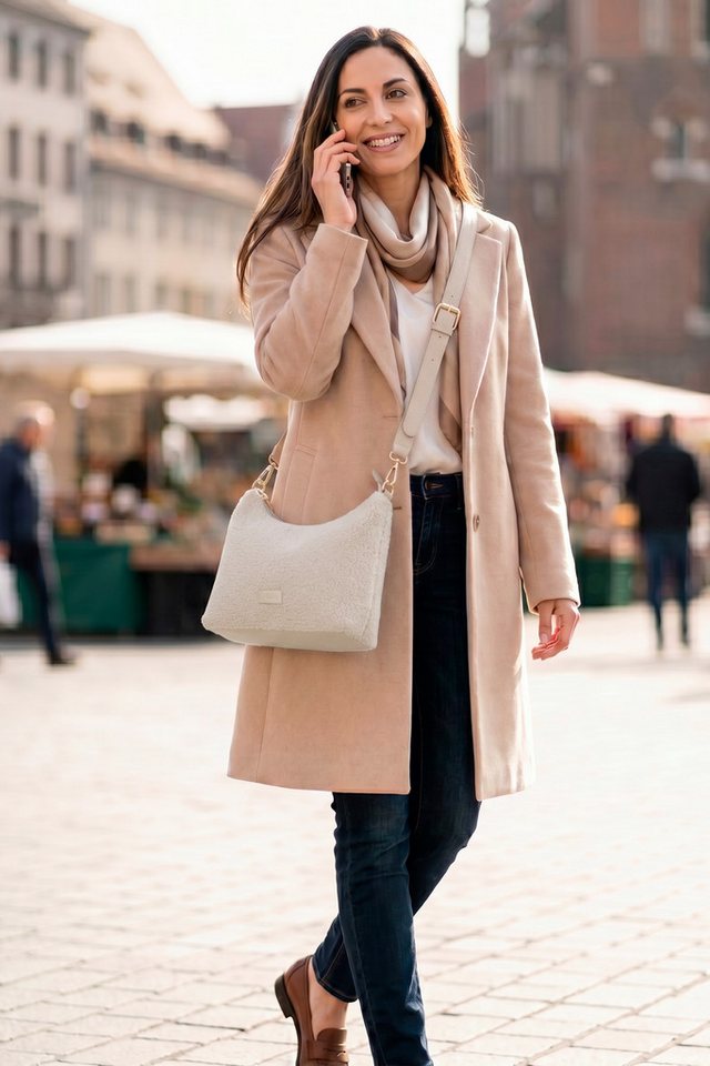 Aniston ACCESSOIRES Umhängetasche, Handtasche, Schultertasche in Teddy-Optik – Bild 2 von 4