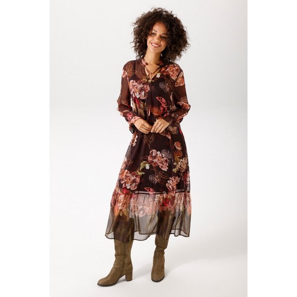 Aniston CASUAL Blusenkleid mit großflächigen, farbenfrohen Blumendruck - NEUE KOLLEKTION