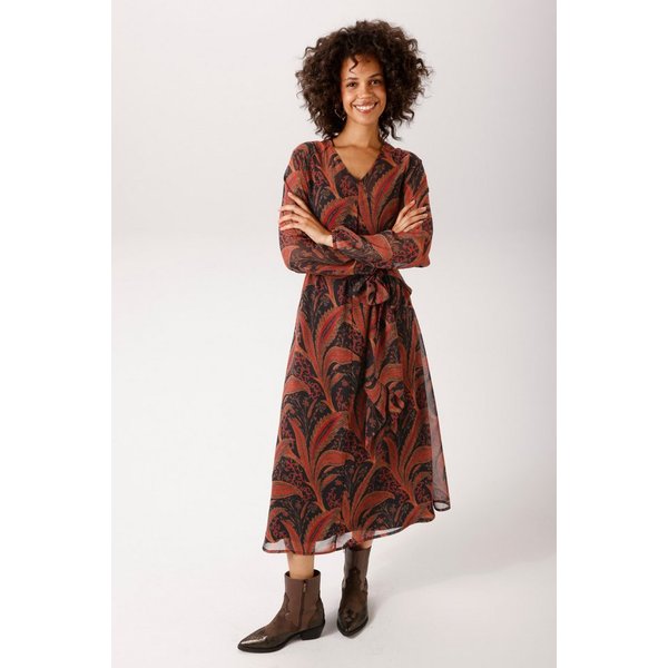 Aniston CASUAL Blusenkleid mit großflächigen, fantasievollen Blättern bedruckt - NEUE KOLLEKTION