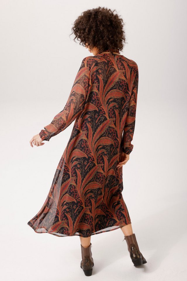 Aniston CASUAL Blusenkleid mit großflächigen, fantasievollen Blättern bedruckt - NEUE KOLLEKTION – Bild 2 von 5