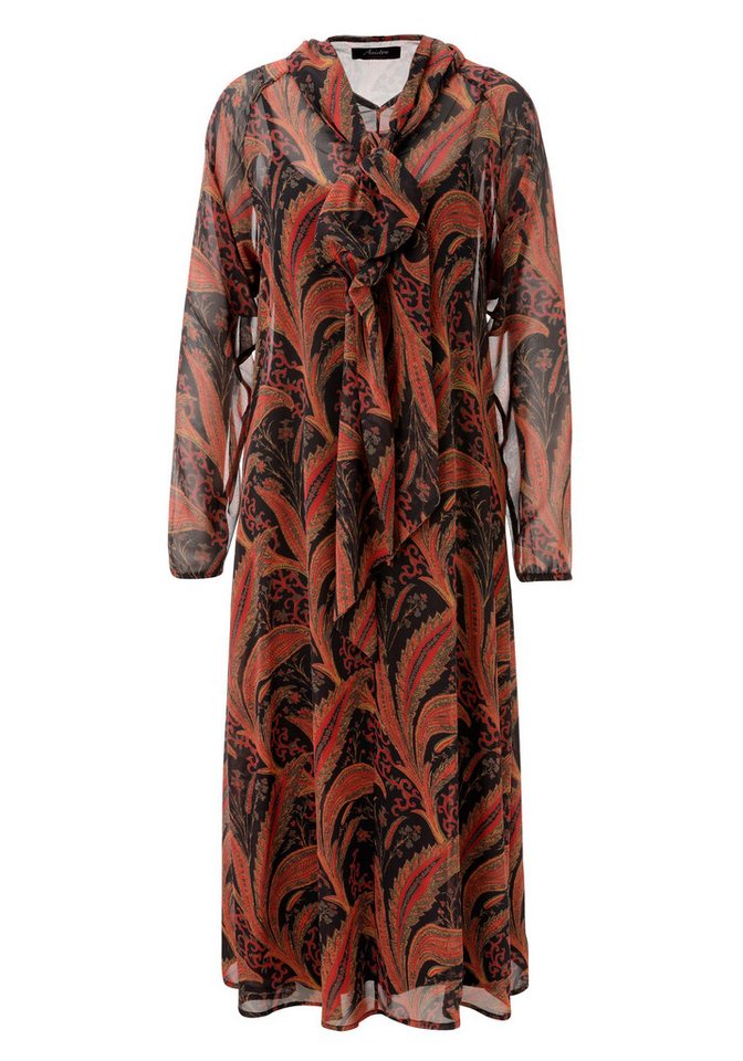 Aniston CASUAL Blusenkleid mit großflächigen, fantasievollen Blättern bedruckt - NEUE KOLLEKTION – Bild 5 von 5