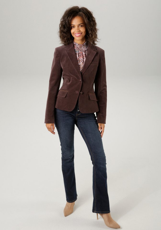 Aniston CASUAL Jackenblazer mit Stoff-Einfassungen und Ärmelpatches – Bild 4 von 5
