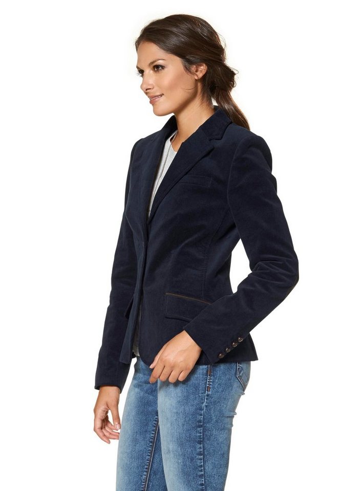 Aniston CASUAL Jackenblazer mit Stoff-Einfassungen und Ärmelpatches – Bild 3 von 5
