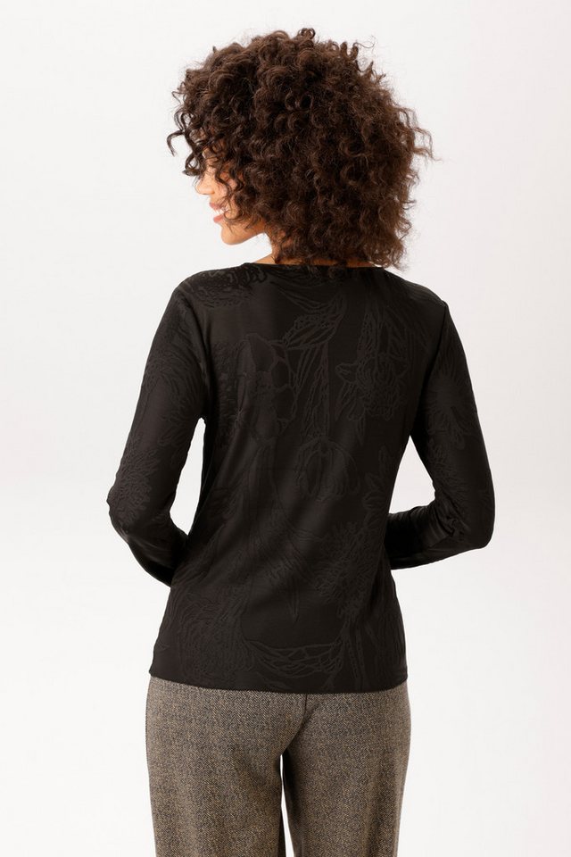 Aniston CASUAL Langarmshirt mit grafischen Blumenmuster - jedes Teil ein Unikat - NEUE KOLLEKTION – Bild 2 von 5