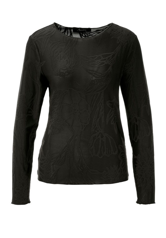 Aniston CASUAL Langarmshirt mit grafischen Blumenmuster - jedes Teil ein Unikat - NEUE KOLLEKTION – Bild 5 von 5